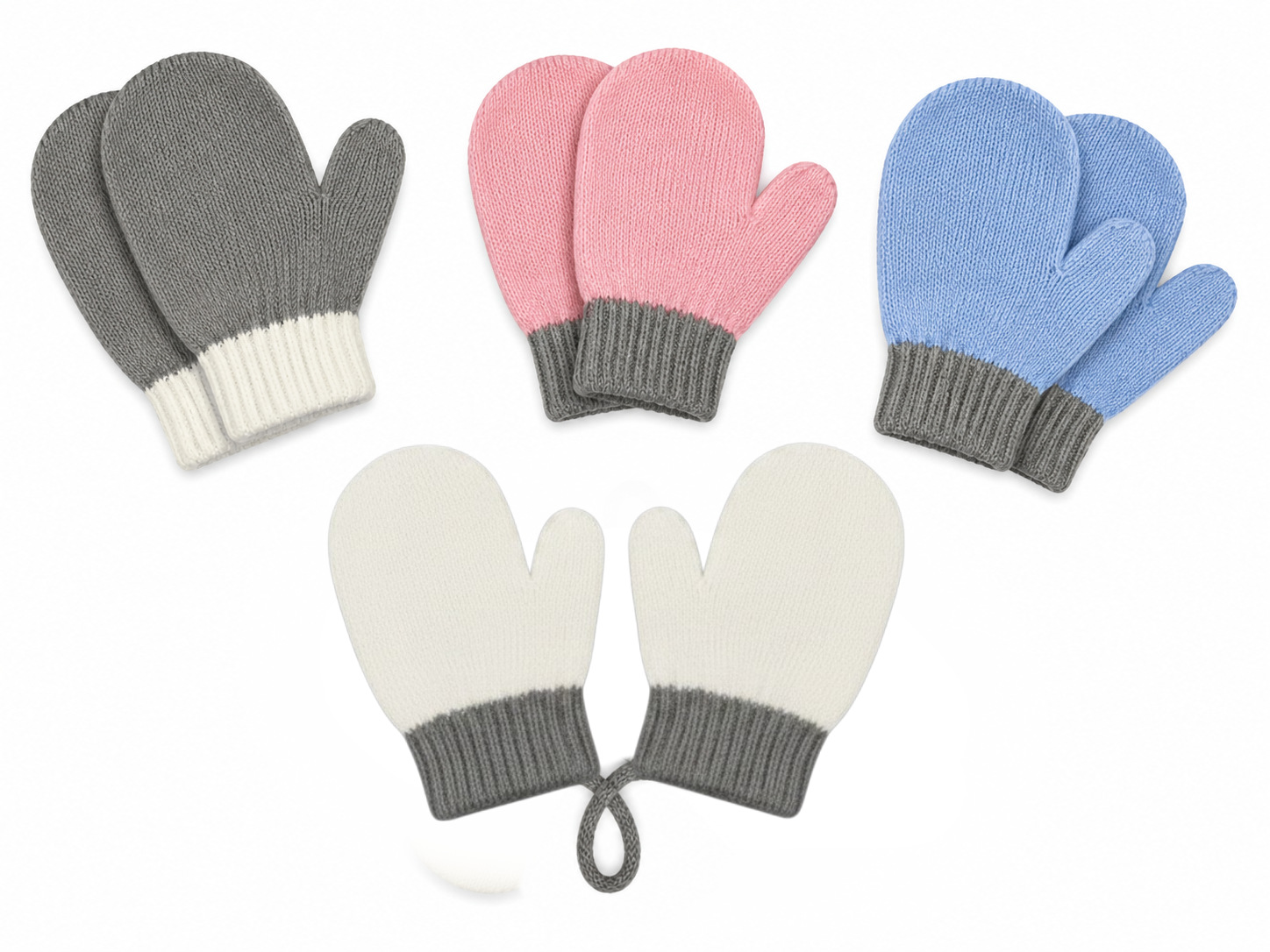 Pesci Baby  5055185825929 PB6199-9 Connected Pom Mitts (Baby)