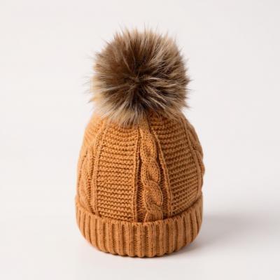 Pesci Baby KIDS/6237 * PB6237MC Fully Lined Cable Pom Pom Hat(6-18months)