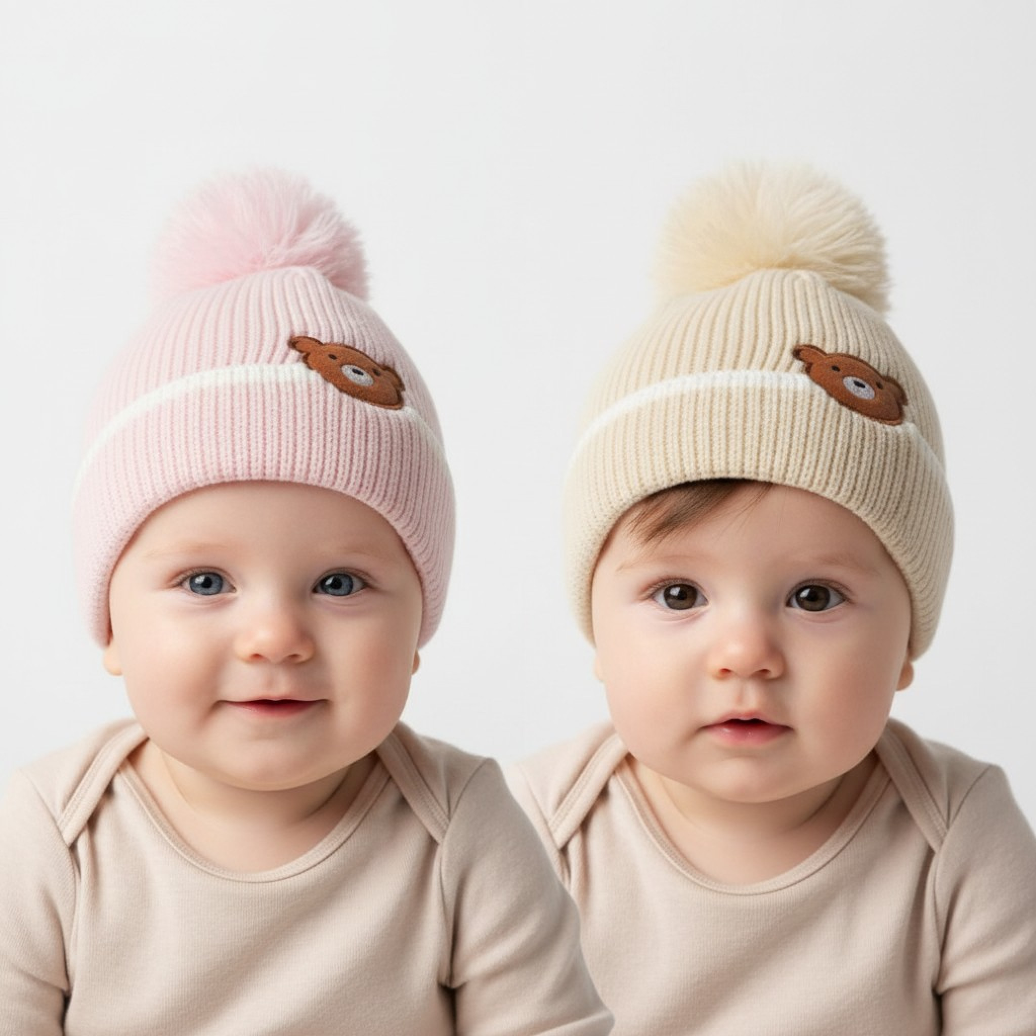 Pesci Baby KIDS 6253 * PB6253-CP Pom Pom Teddy Hat (3-12 months)