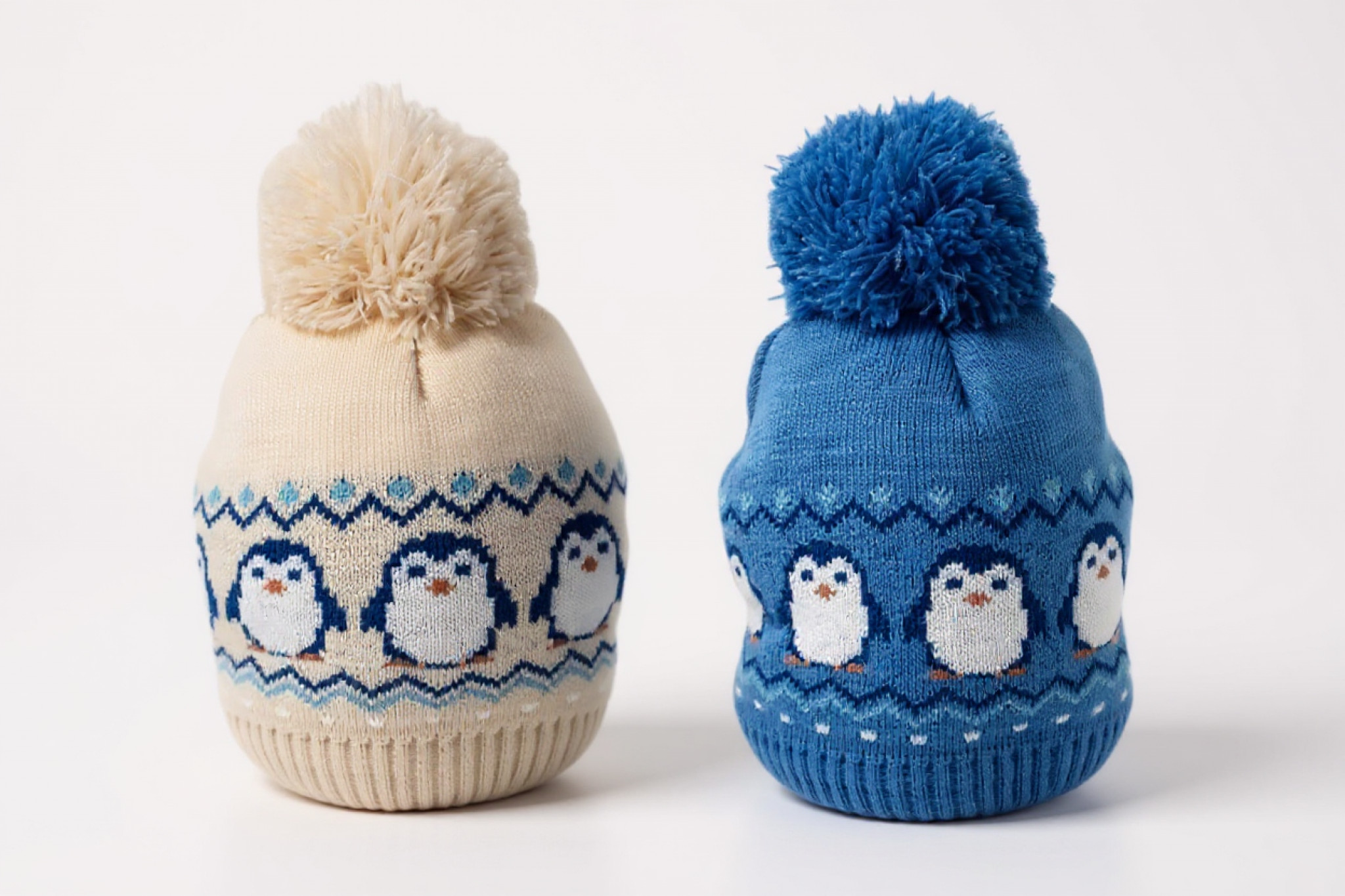 Pesci Baby KIDS 6259 * PB6259 Fully Lined Pom Pom Penguin Hat(6-18months)