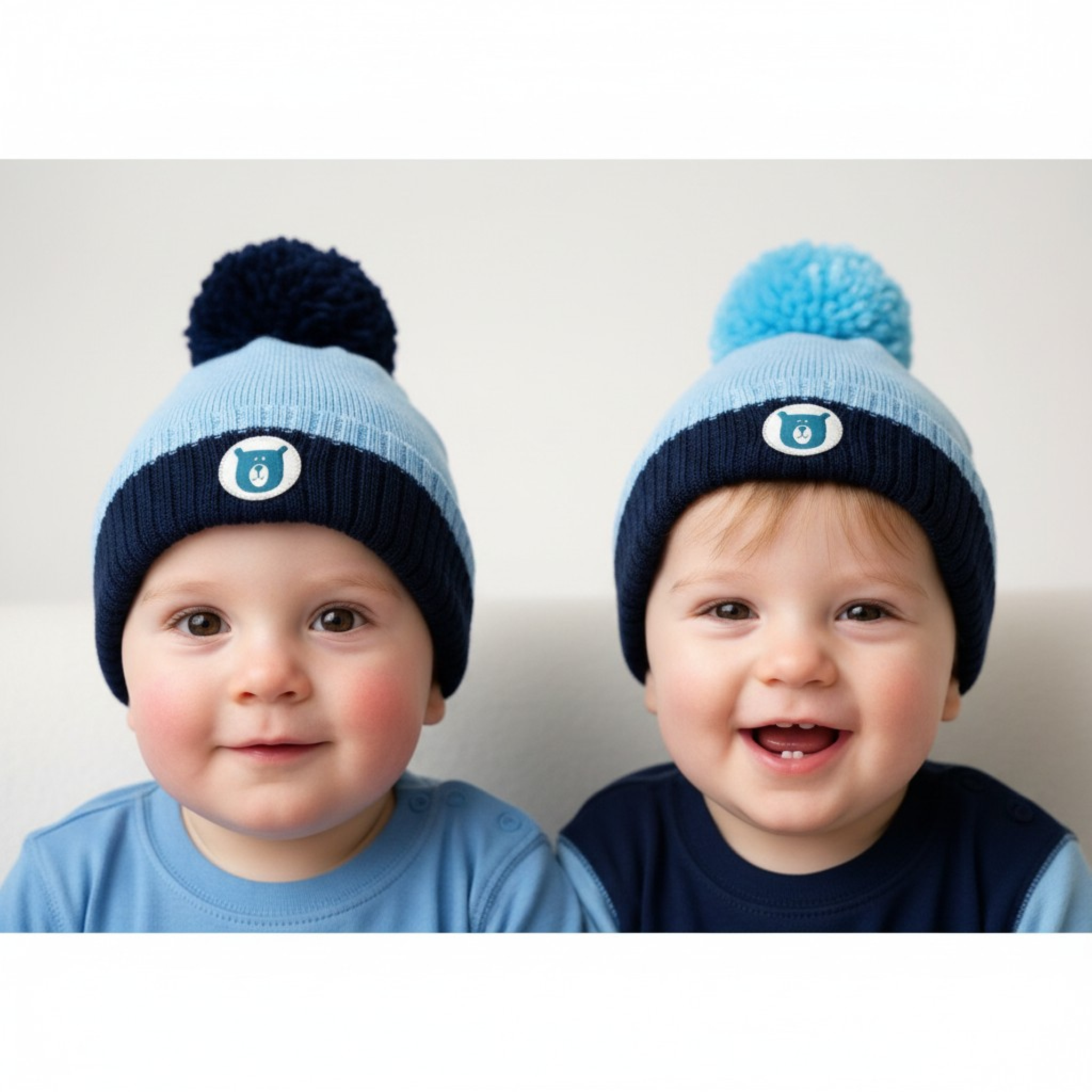 Pesci Baby KIDS/6260 * PB6260-NS  Bear Pom Pom Hat(6-18months)