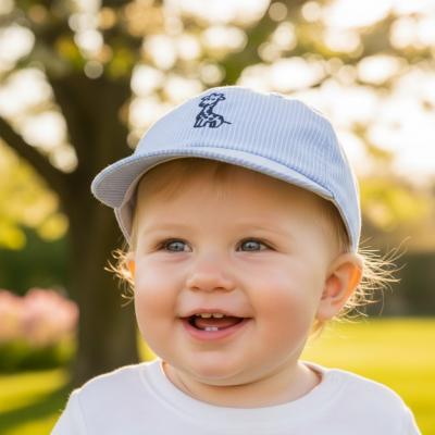 PK0373S-2 Woven stripe soft peak camp (3-12 months)