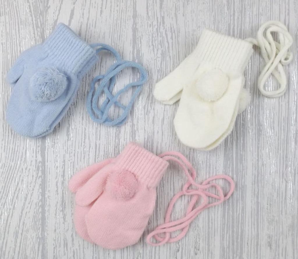 Pesci Kids  5055185825929 PK6145-13 Connected Pom Mitts (Infant)