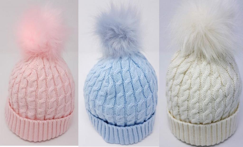 Pesci Baby  * PB6216 Cable Knit Hats (0-6 months)