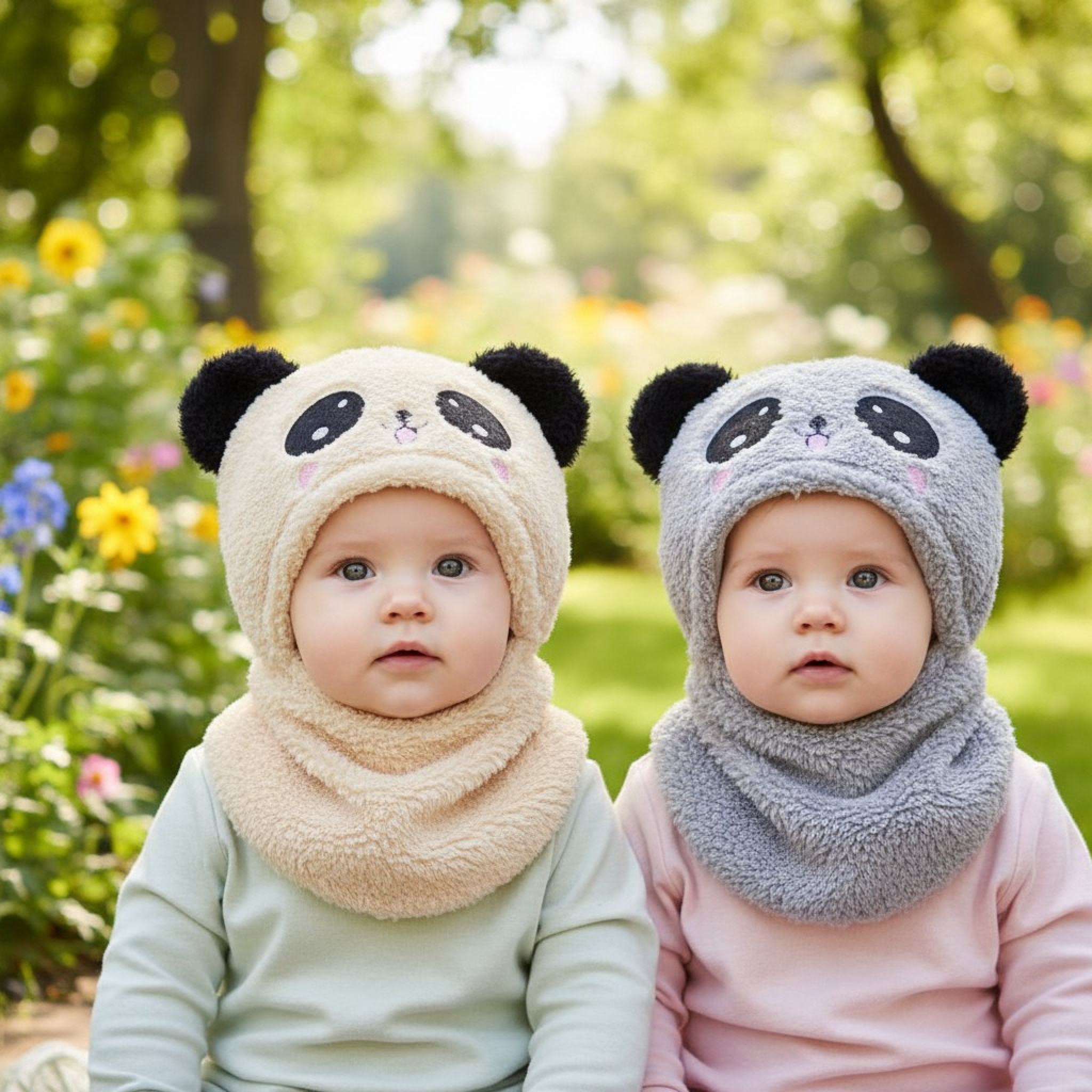 Pesci Baby   PK6246X Panda Snood Hat (3-12 months)