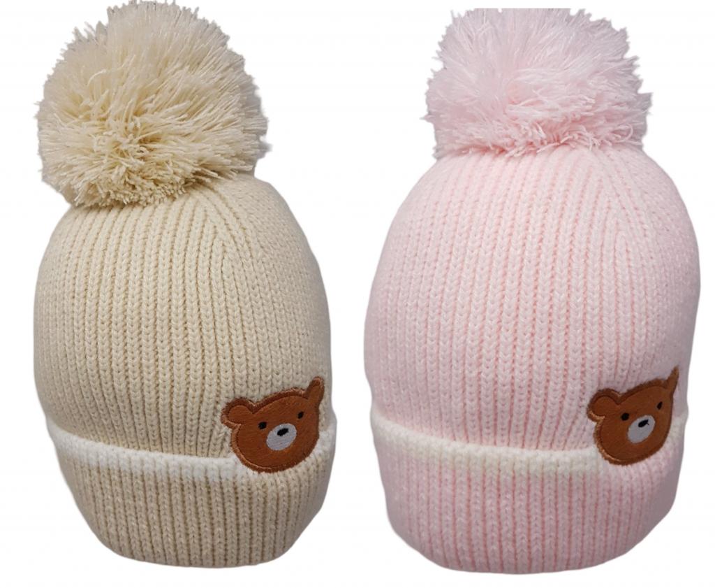 Pesci Kids KIDS 6253 * PK6253 Pom Pom Teddy Hat(3-12 months)