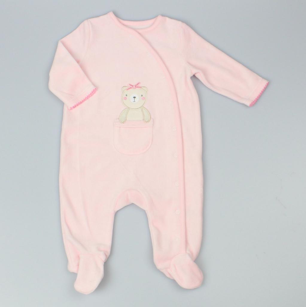 Pure & Soft  5050750078625 PSG13003 Bear Velour All In One (0-6 months)
