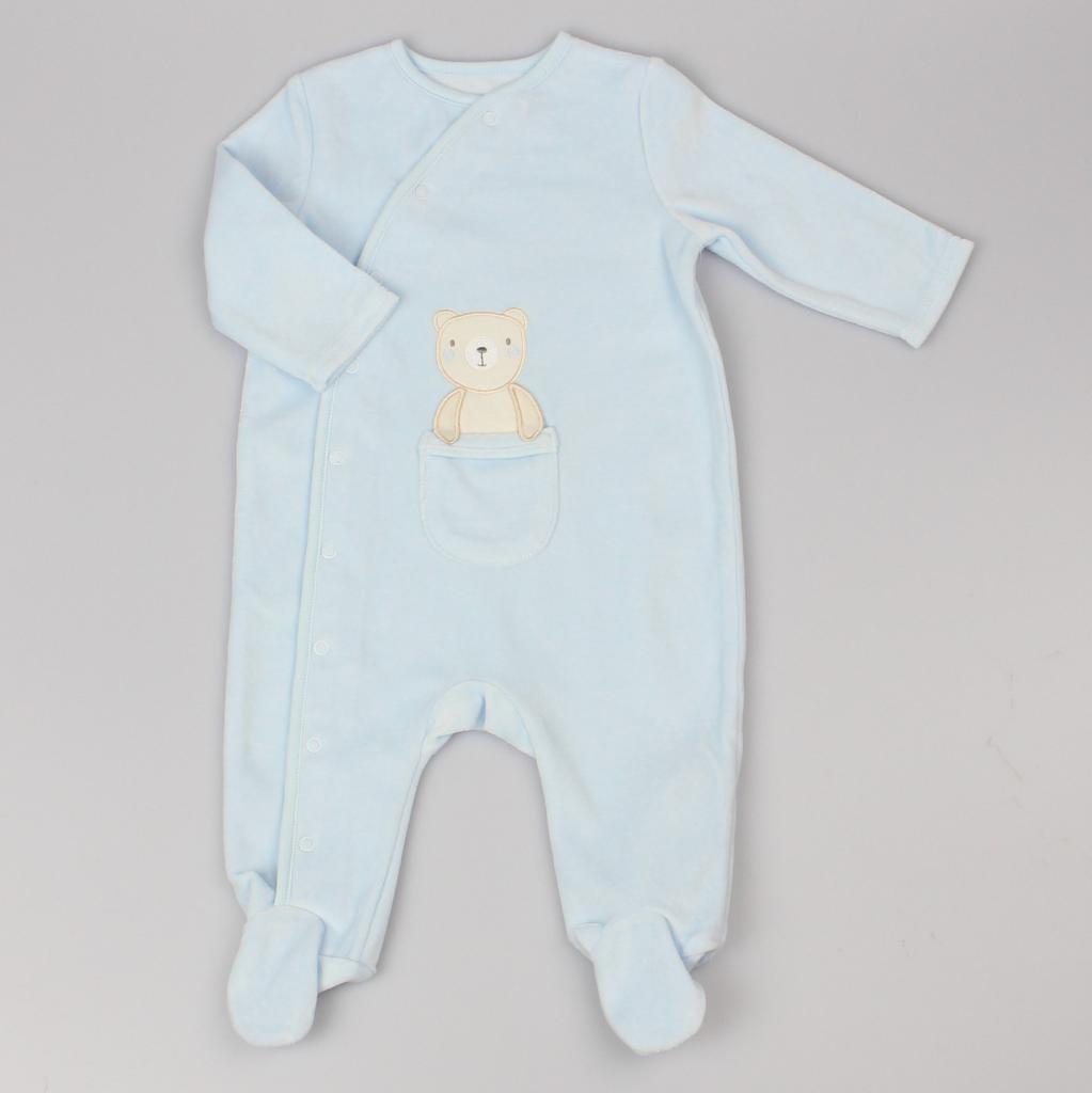 Pure & Soft  5050750078786 PSG13010 Bear Velour All In One (0-6 months)
