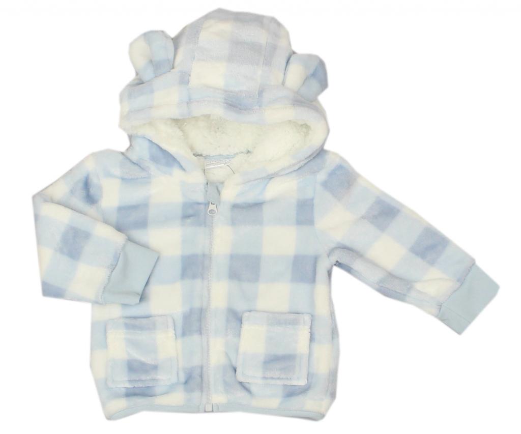 Pure & Soft   PSG33089 Sky Check Fleecy jacket ( 6-24 months)