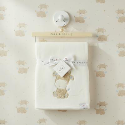 PSN14646  Plush Wrap with Highland Cow on Hanger 