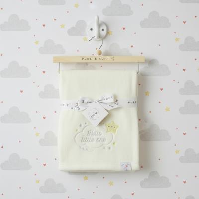 PSN14647  Plush Wrap with Star on Hanger "Hello" 