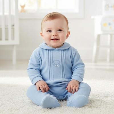 PX0059_S  Sky "Bear" Velour All In One  (NB-6 months)