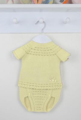 Pex PX0098 * PX0098LEM Cara Lemon Knitted Jam Pant Set (9-24 months)