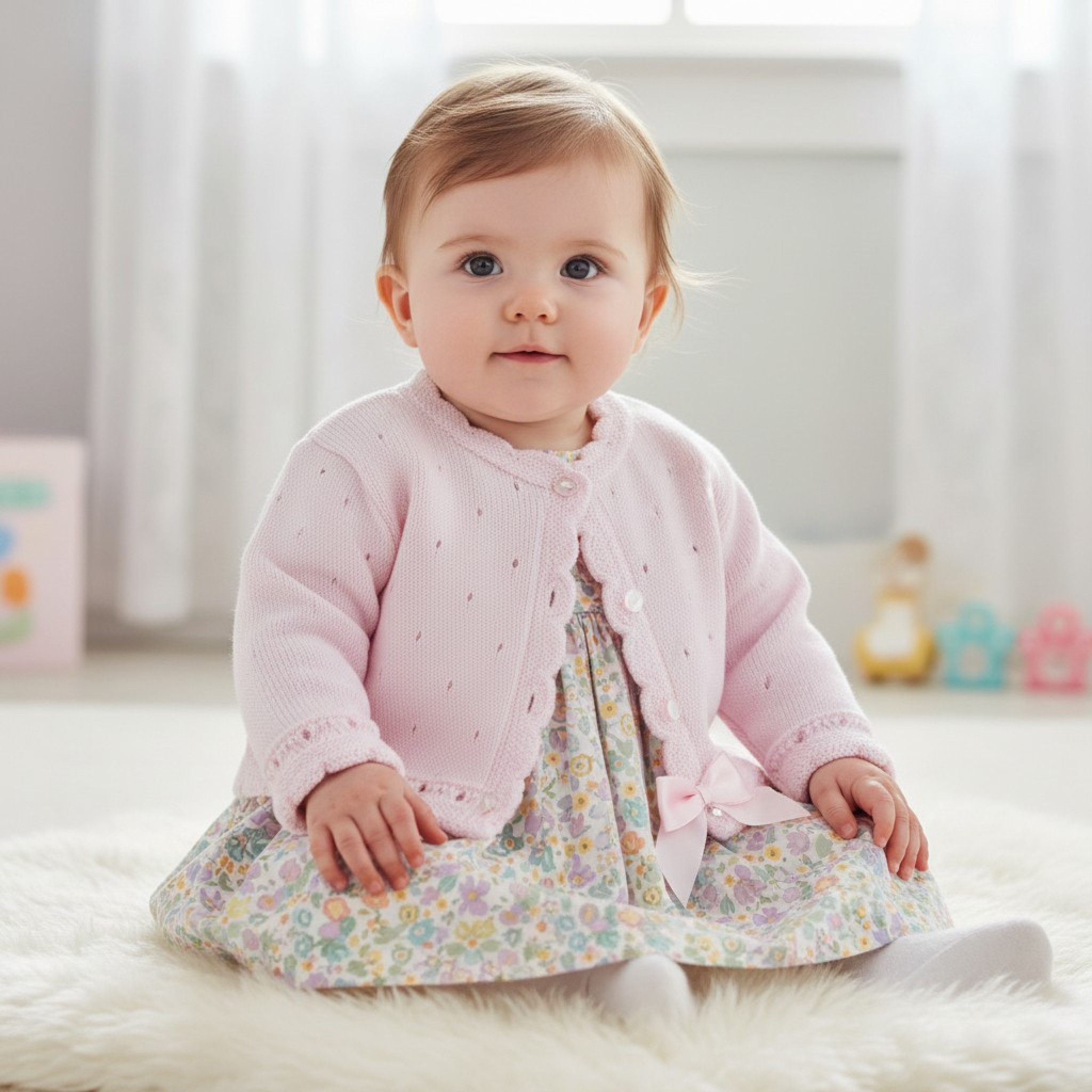 Pex B0208 * PX0208-P-A Pink Miranda Cardigan (Newborn-6 months)