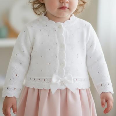PX0208-W-B  White Miranda Cardigan  (6-24 months)