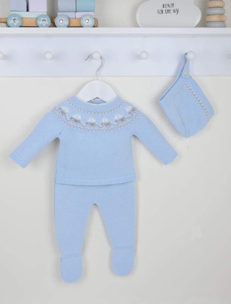 Pex Delmar Sky  PX0339-B Delmar Suit and hat(0-3 months)