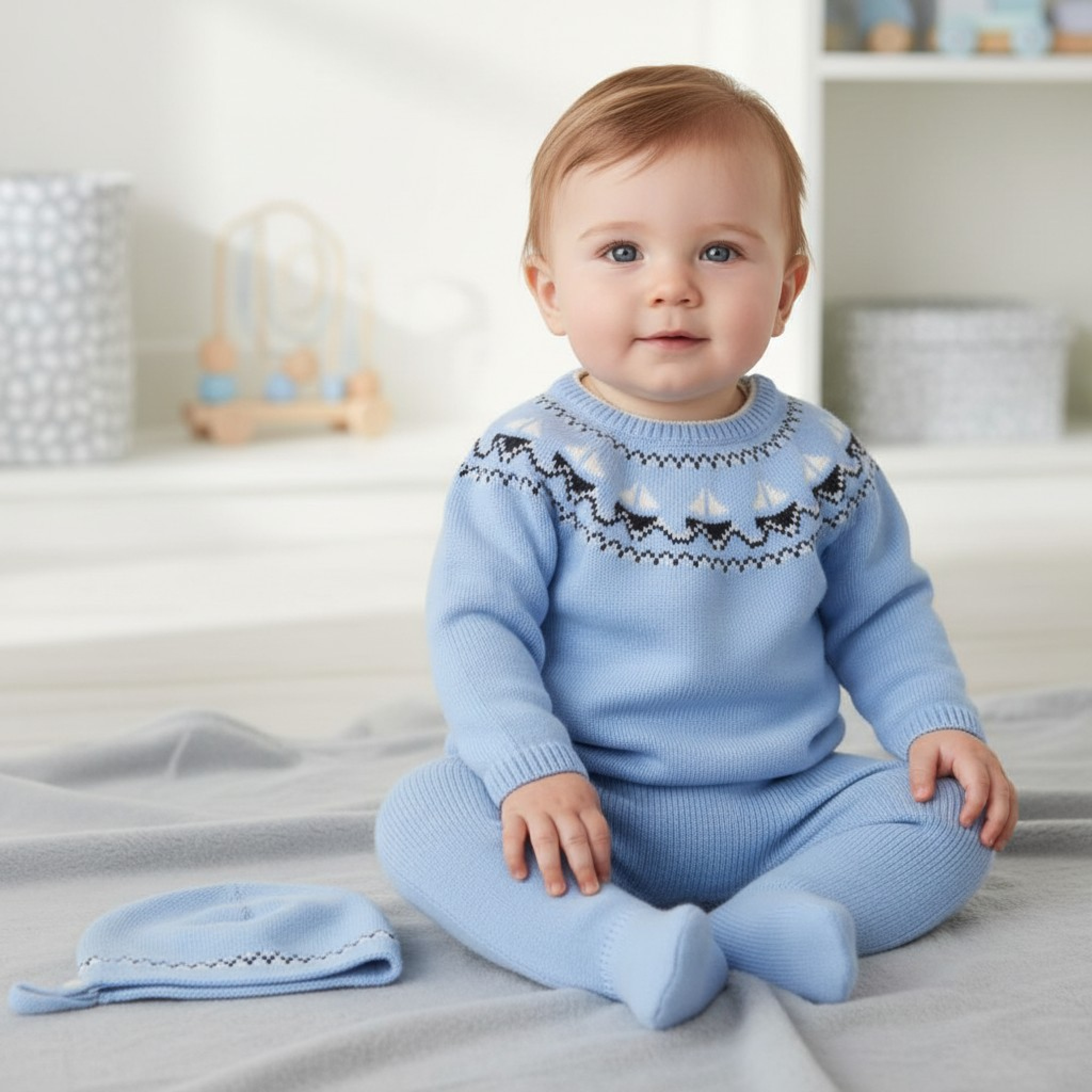 Pex Delmar Dusky  PX0339DB Delmar Suit and Hat (newborn - 9 months)