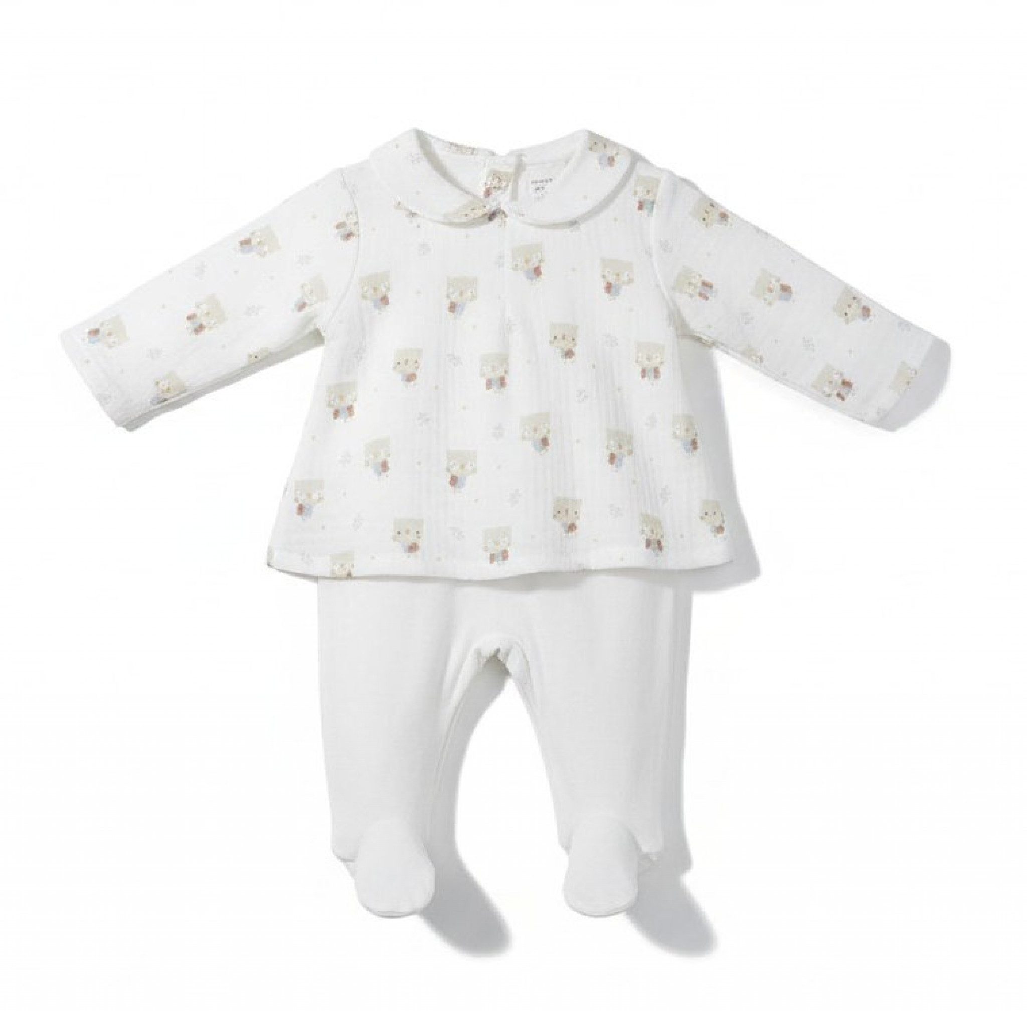 Pex   PX0369-O  Owl Layered Sleepsuit ( Newborn - 6 months)