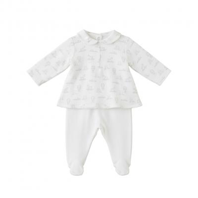Pex  * PX0369P "Nursery" Layered Sleepsuit Pink ( Newborn -6 months)