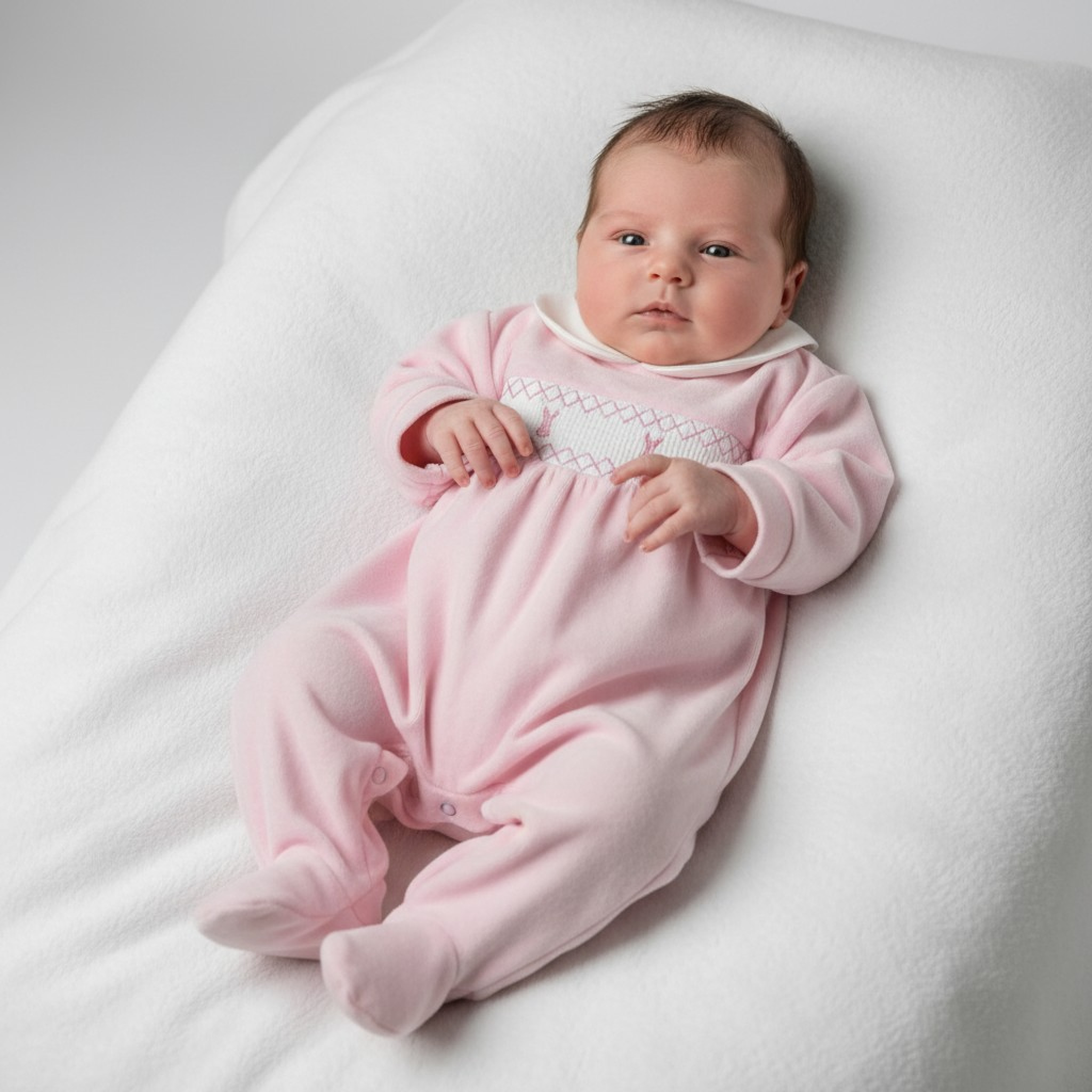Pex B0507  PX0507-P Bunny Velour  All in One (Newborn - 6 months)