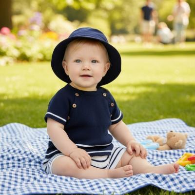 PX0552-NV  Casper Navy Knit Set  (Nb -6months)