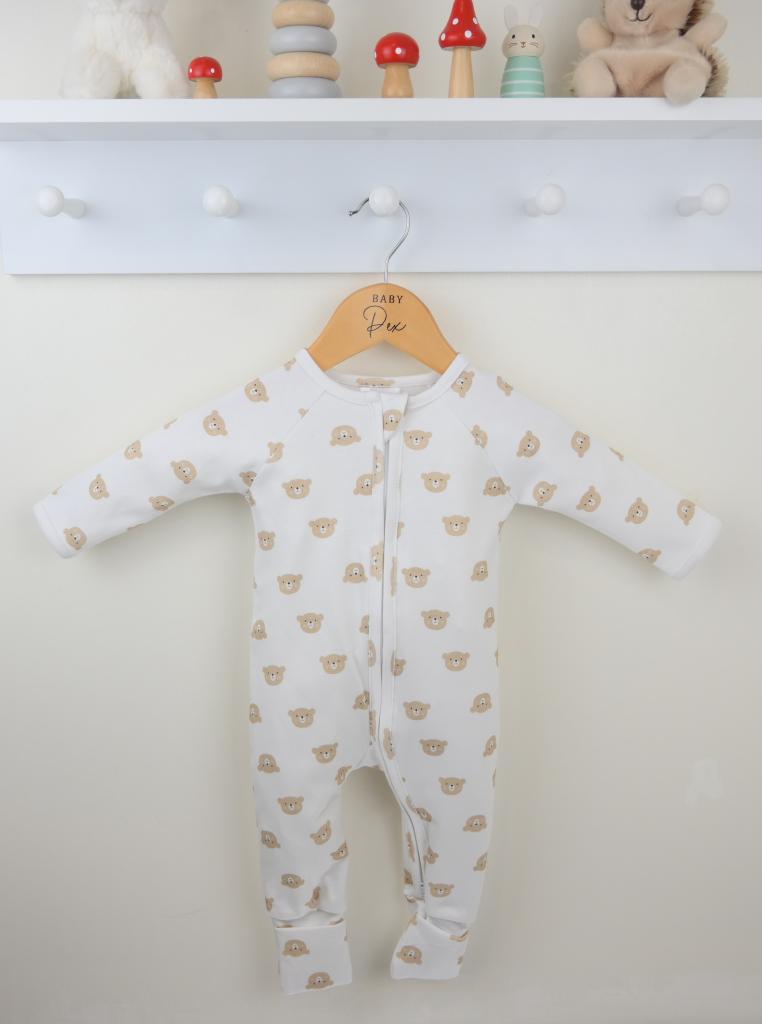 Pex B0695 * PX0695 Ted Zipped Sleepsuit (Newborn - 9 months)