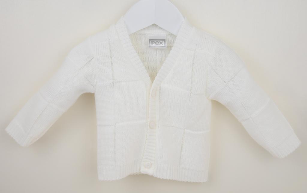 Pex  * PX0741-W-A White Lucas Cardigan (0-9 months)