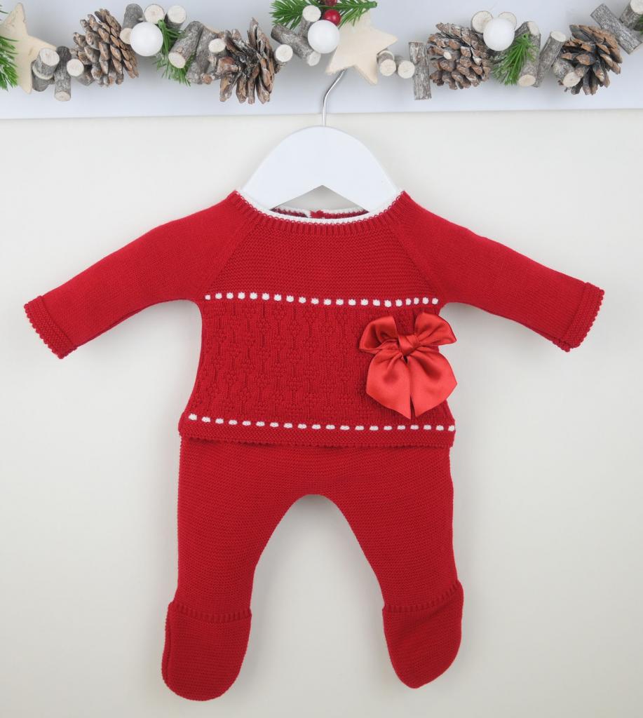 Pex MC0755  PX0760-R Red Chloe Knitted outfit  (Nb-6 months)