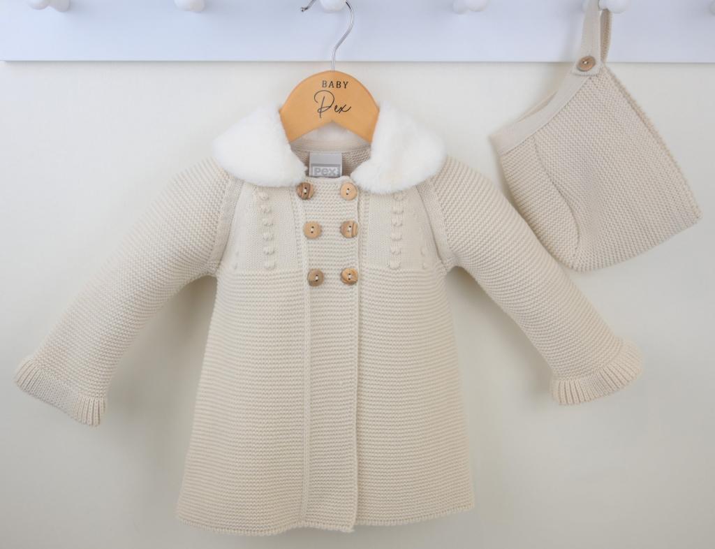 Pex 0772  PX0772-n Natural Tamsin Matinee Spanish Style (12-36 months)