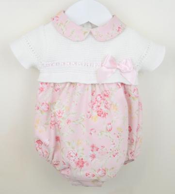 Pex B0841 * PX0841P Sophia Floral  Romper (3-18 months)