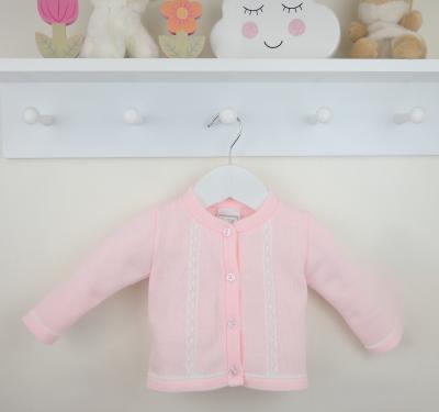 Pex B0858 * PX0858P-B  Martha Pink Lace  Cardigan (6-24 months)