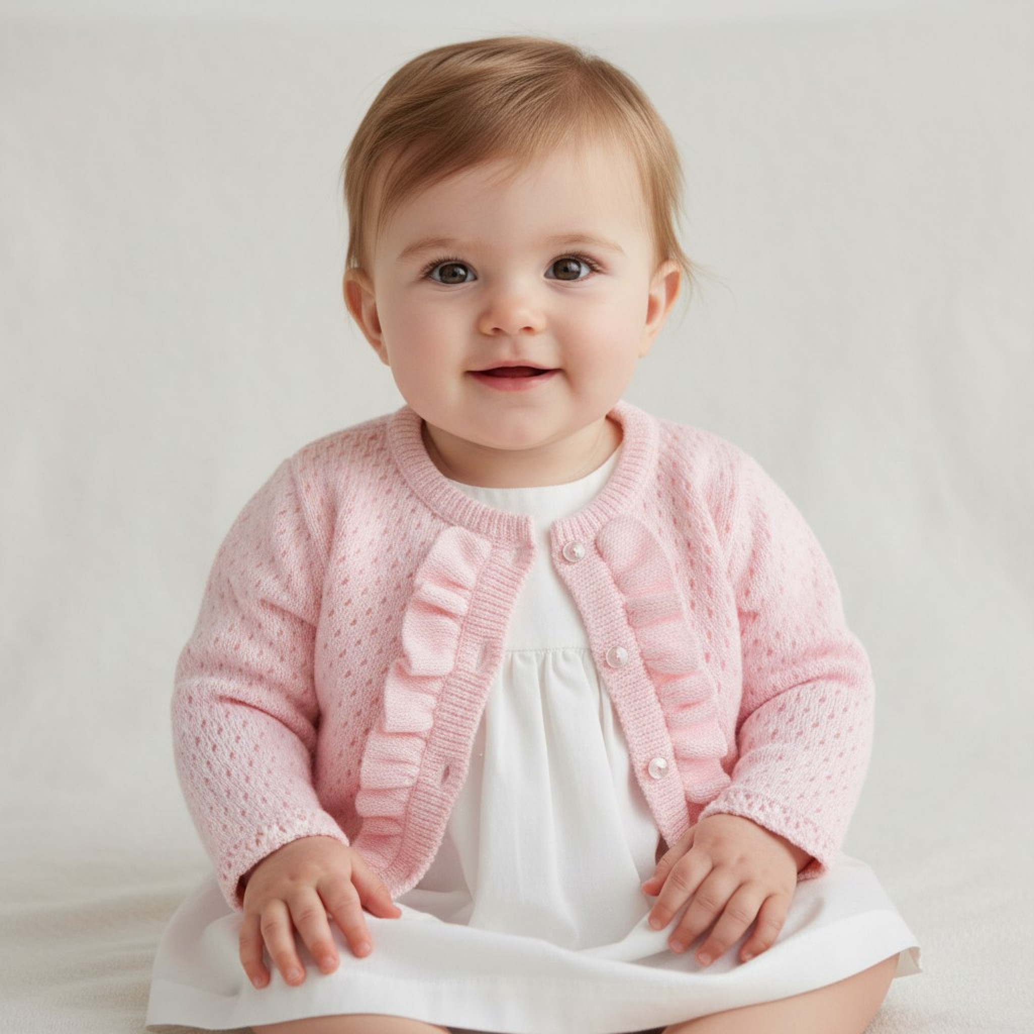Pex B0842 * PX0863-PB  Luella Pink Frill Cardigan (6-24 months)