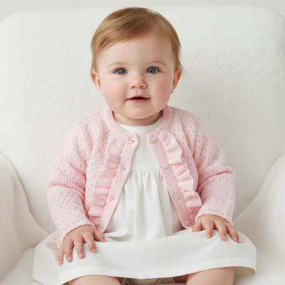 Pex B0842 * PX0863P-A  Luella Pink Frill Cardigan (NB-6 months)