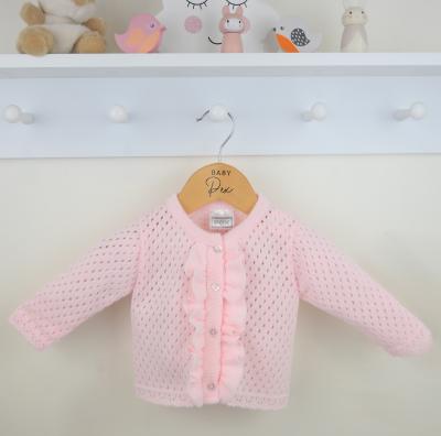 Pex B0842 * PX0863P-A  Luella Pink Frill Cardigan (NB-6 months)