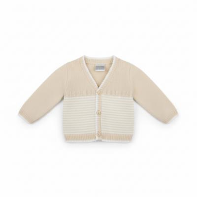Pex B0876 * PX0868-B-A Natural Marshall Cardigan (Newborn -6 months)