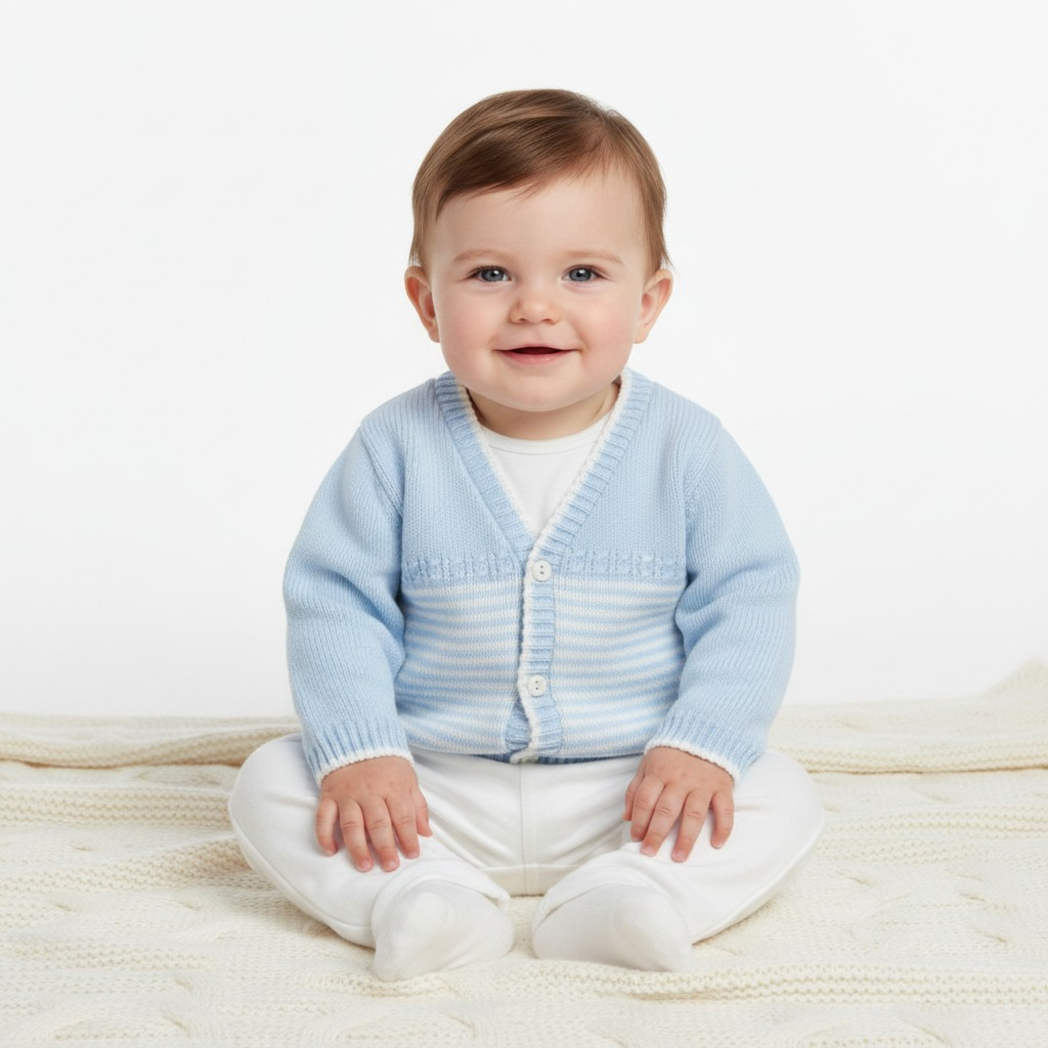 Pex B0876 * PX0868-S-A Sky Marshall Cardigan (Newborn -6 months)