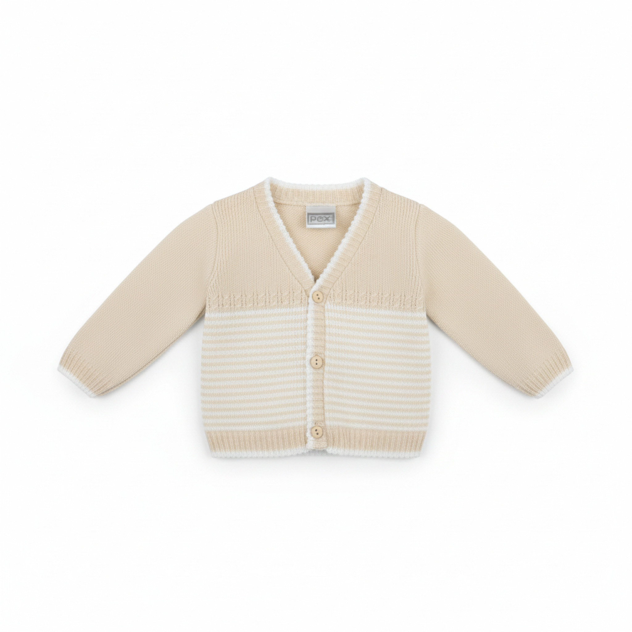 Pex B0876 * PX0868-BIS-A Natural Marshall Cardigan (6-24 months)