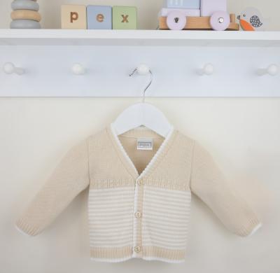 Pex B0876 * PX0868-BIS-A Natural Marshall Cardigan (6-24 months)