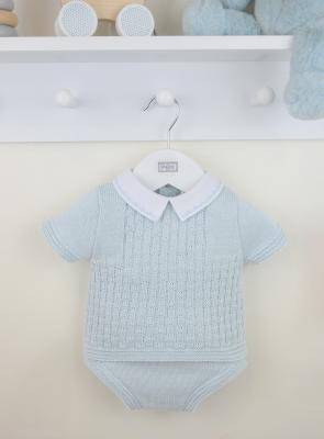 Pex B0783 * PX0873B-A  Sky Blue Leon Pants Suit (0-9 months)