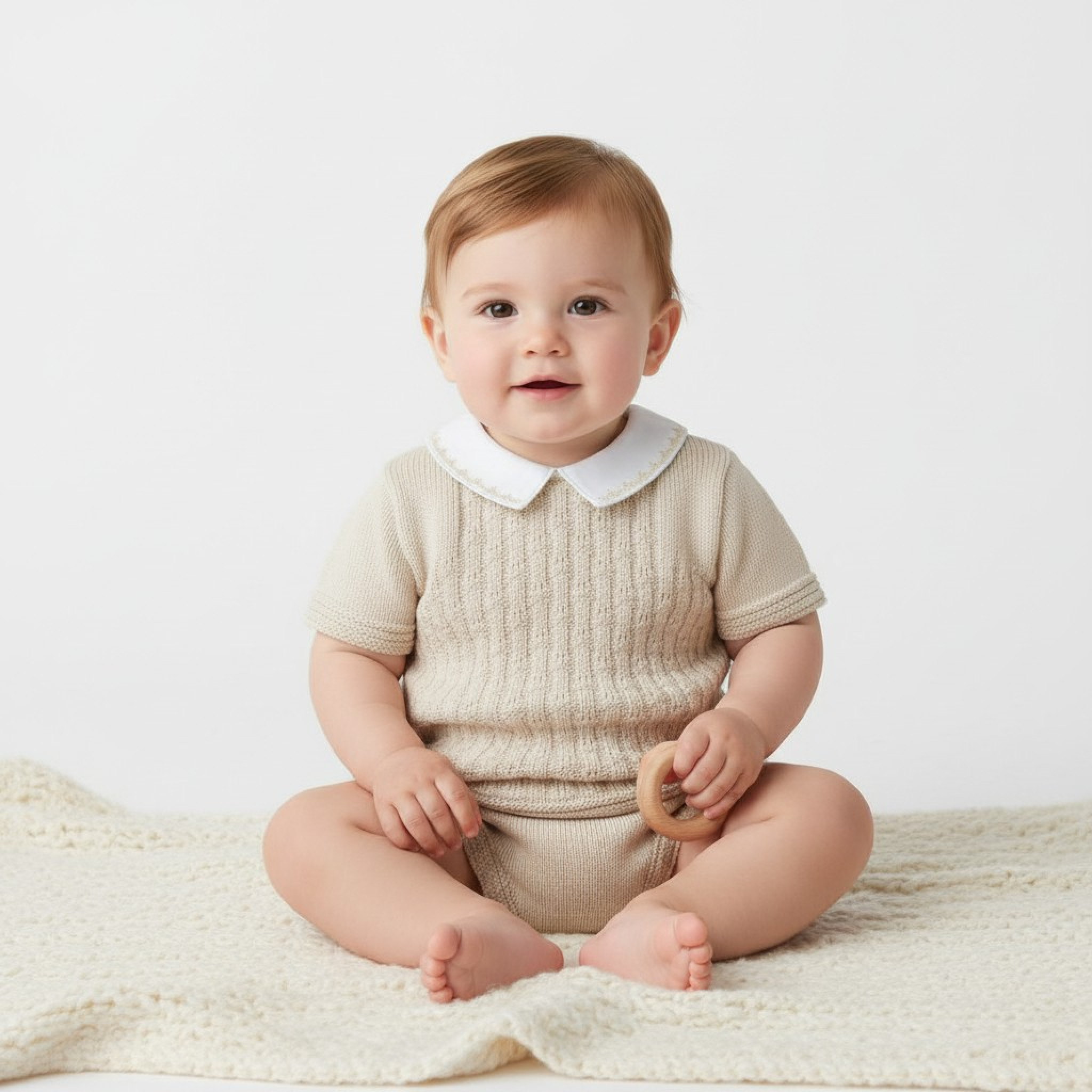 Pex B0783 * PX0873NB Natural Leon Pants Suit (9-24 months)