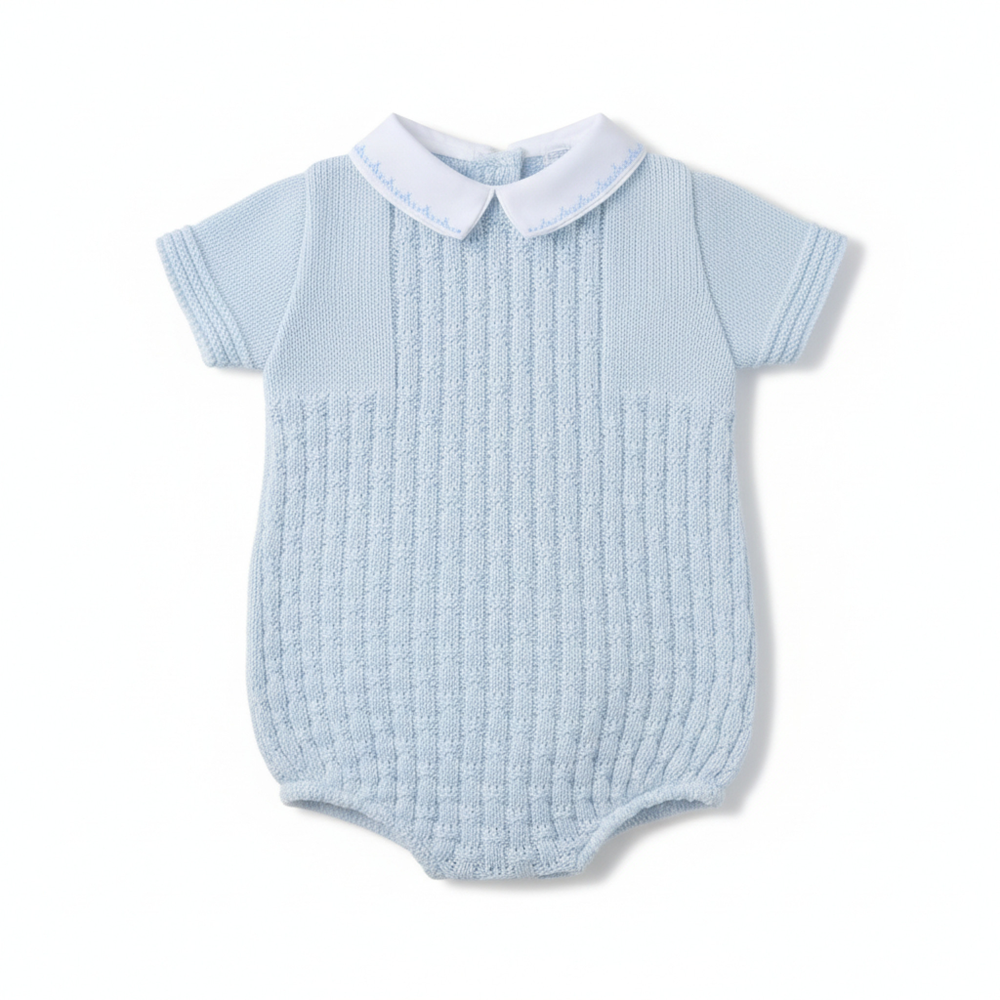 Pex B0784 * PX0874B  Sky Blue Leon Romper (Newborn -6 months)