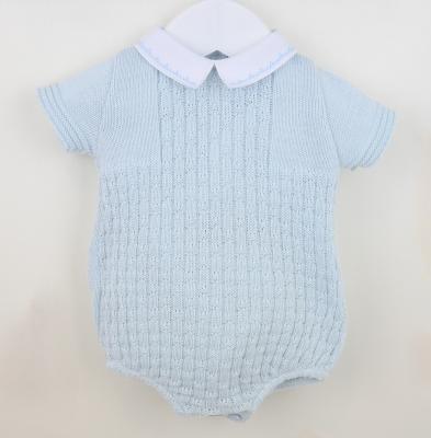 Pex B0784 * PX0874B  Sky Blue Leon Romper (Newborn -6 months)