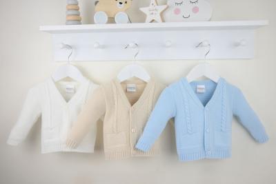 Pex B0877 * PX0877-BIS-A Natural Fletcher Cardigan (NB-6 months)
