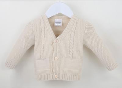 Pex B0877 * PX0877-BIS-A Natural Fletcher Cardigan (NB-6 months)