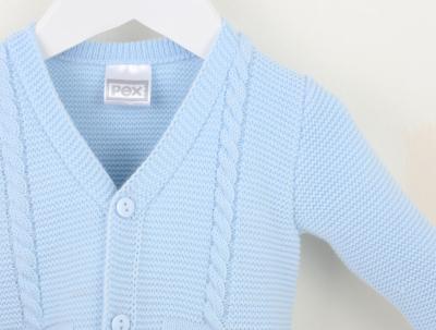 Pex B0877 * PX0877-B-A Sky Fletcher Cardigan (NB-6 months)