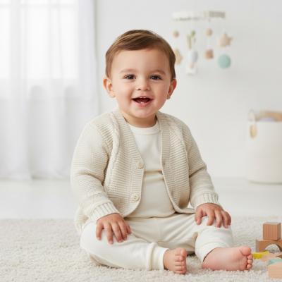 Pex B0877 * PX0877BIS-A Natural Fletcher Cardigan (NB-6 months)