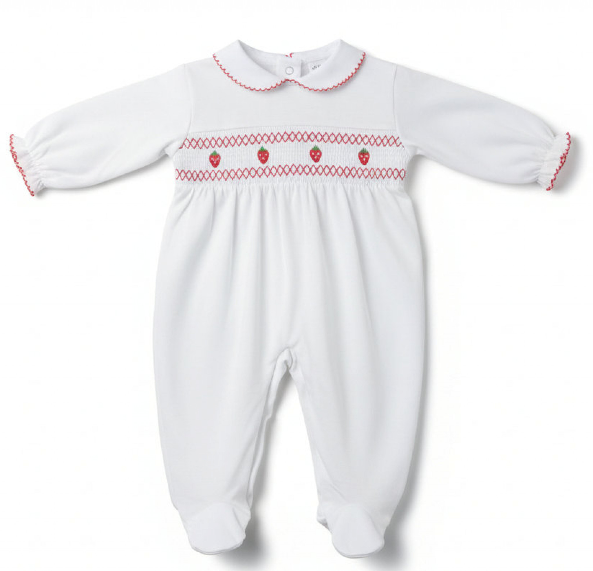 Pex B0895 * PX0895W Sonata Strawberry Velour All In One (NB-6 months)