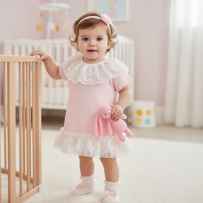 PX0932-P  Annabelle Lace Trimmed Dress  (9-24 months)