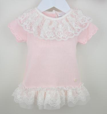 Pex B0932 * PX0932P Annabelle Lace trimmed dress(9-24 months)