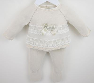 Pex B0933 * PX0933N Arianna Lace and bow trimmed Suit(3-18 months)